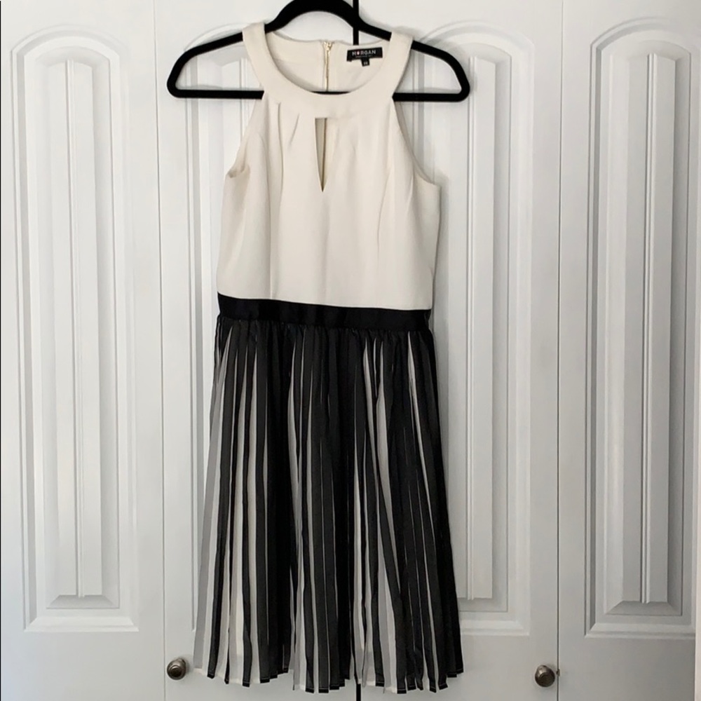 Morgan de Toi Pleated Dress with Cutout!